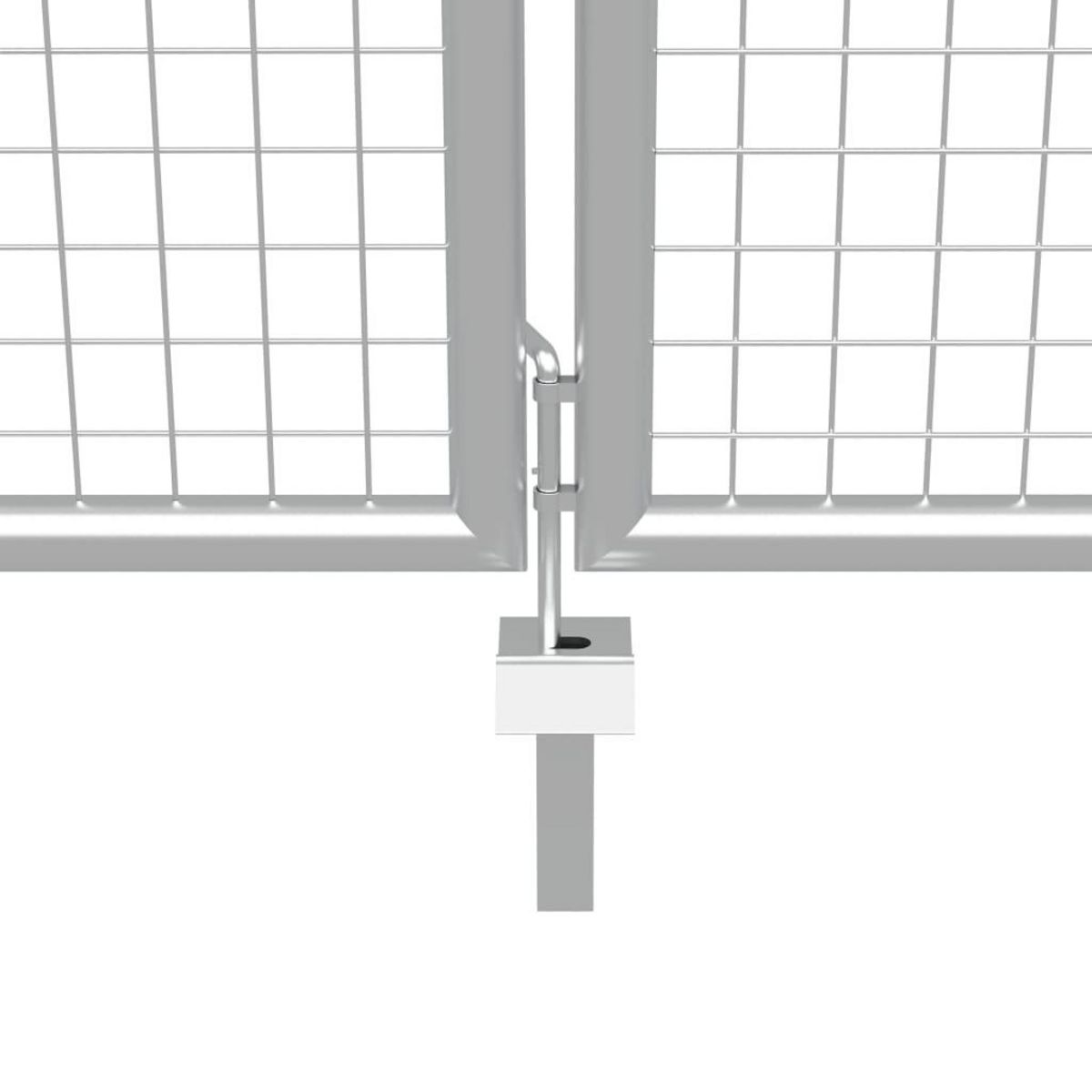 VIDAXL Porte de jardin Acier galvanise 415x200 cm Argente