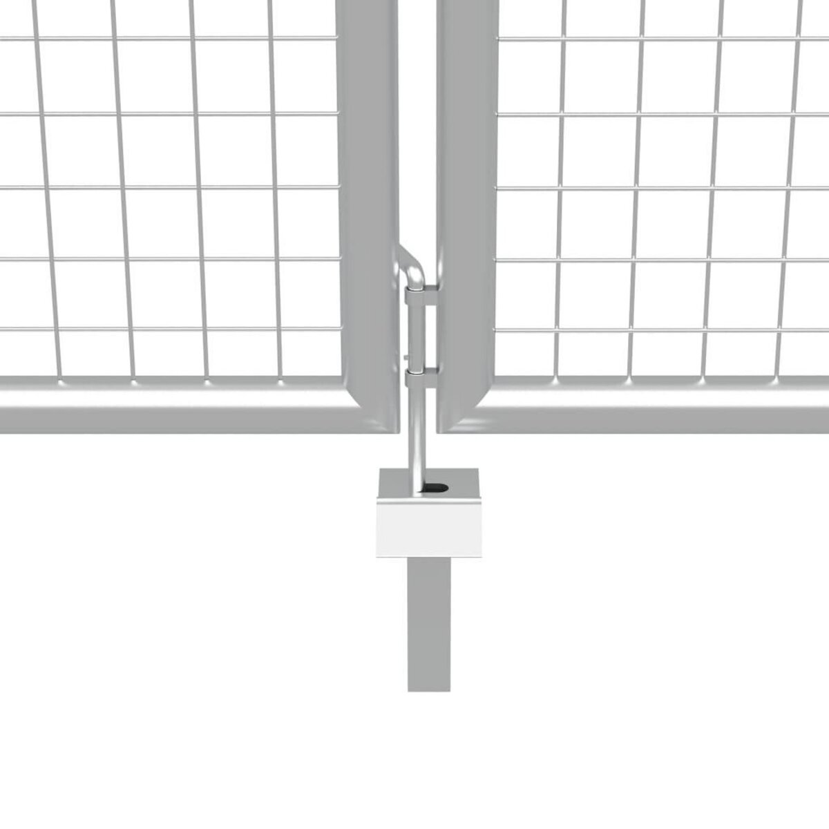 VIDAXL Porte de jardin Acier galvanise 415x200 cm Argente