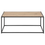 TOILINUX Table basse rectangulaire en MDF et métal. Coloris disponibles : Beige