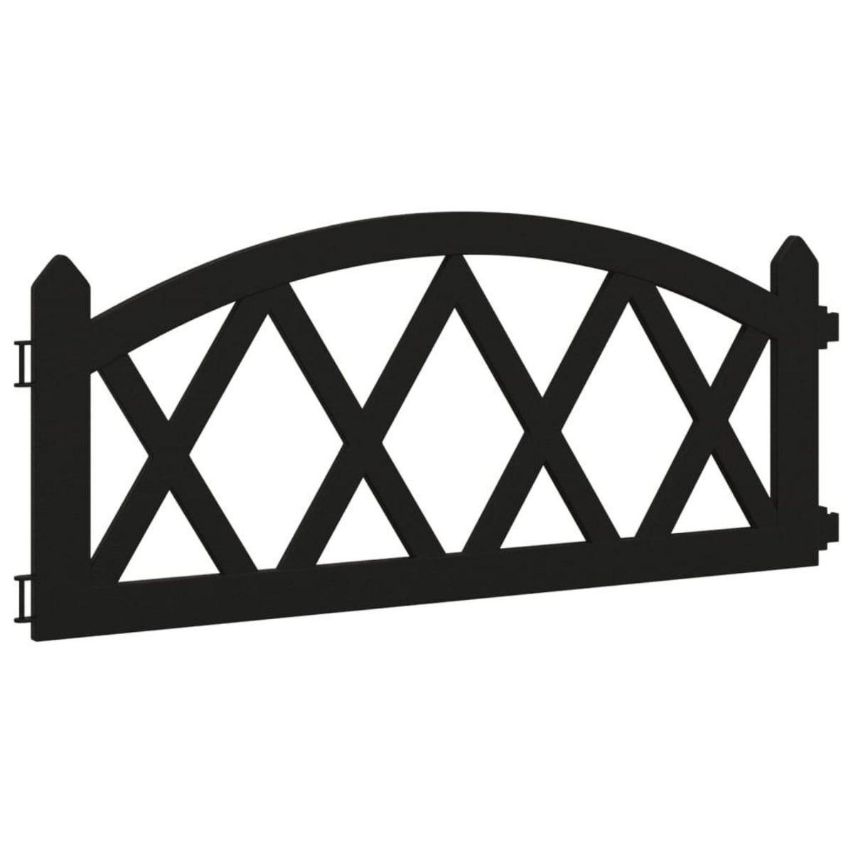 VIDAXL Bordures de pelouse 17 pcs Noir 10 m PP