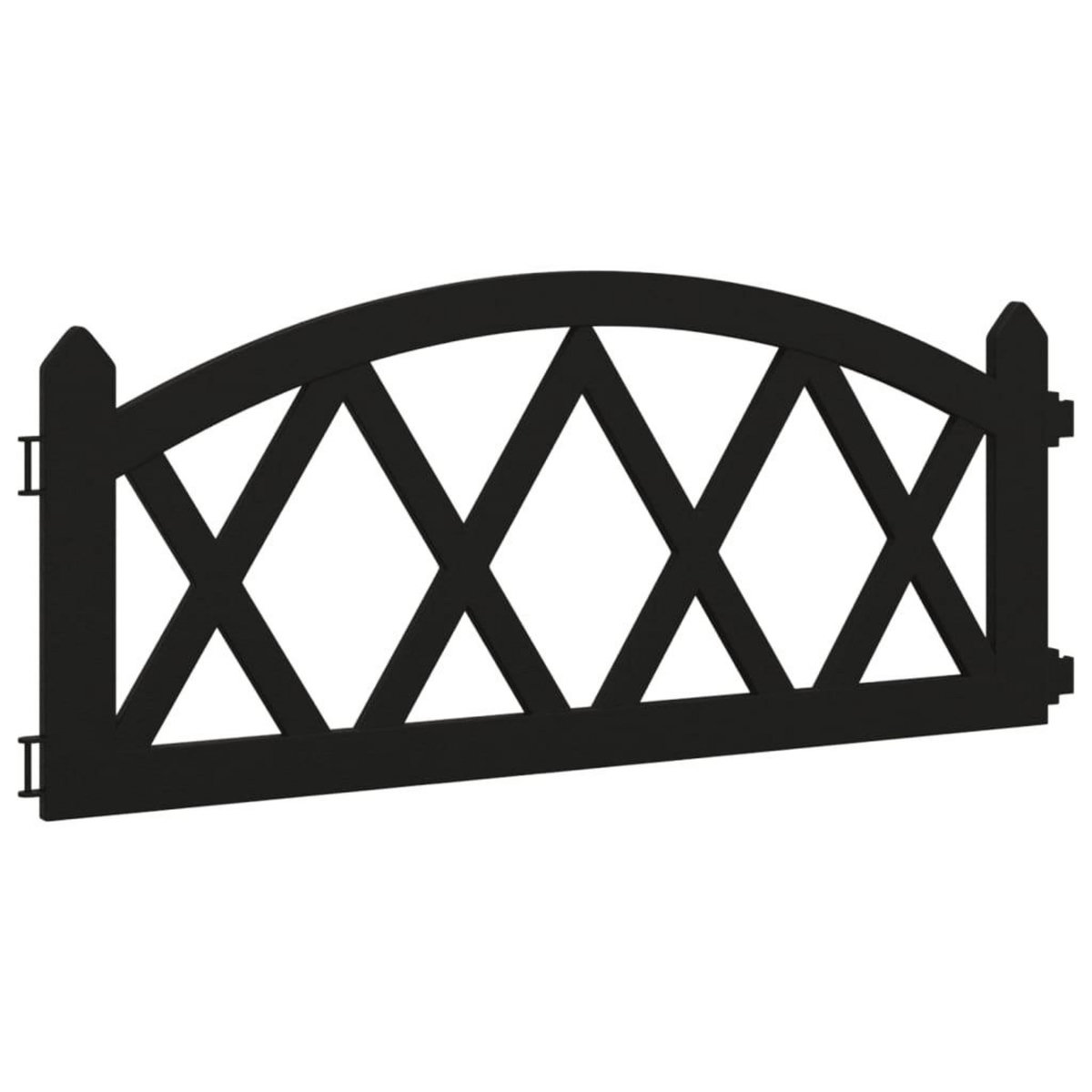 VIDAXL Bordures de pelouse 17 pcs Noir 10 m PP