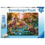 RAVENSBURGER Puzzle 150 pièces XXL :  Le rassemblement des dinosaures