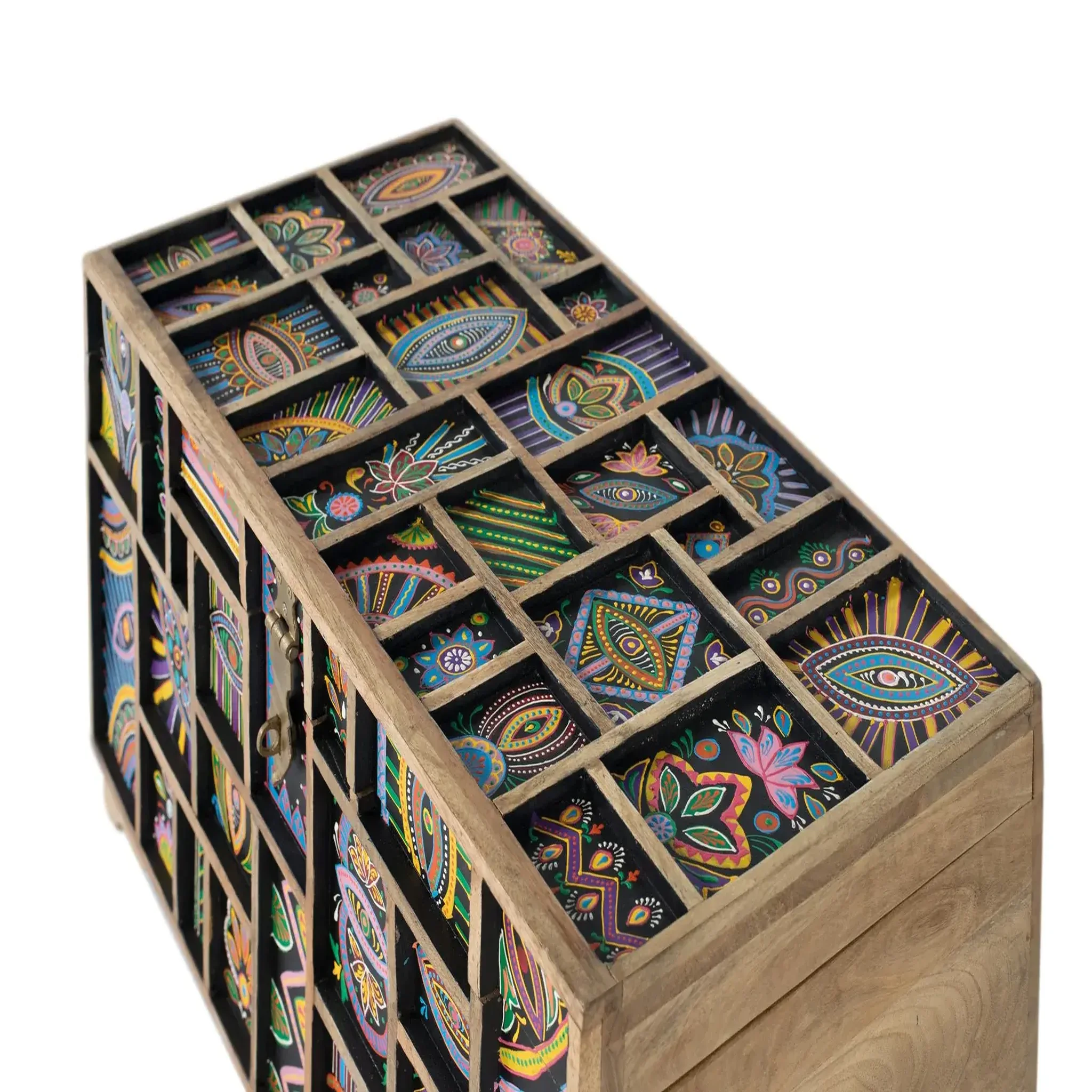 Voir la diapositive 5 : GINER Y COLOMER SL Coffre en bois de manguier 81 cm style artisanal ethnique