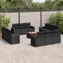 Voir la diapositive 1 : VIDAXL Salon de jardin avec coussins 13 pcs noir resine tressee