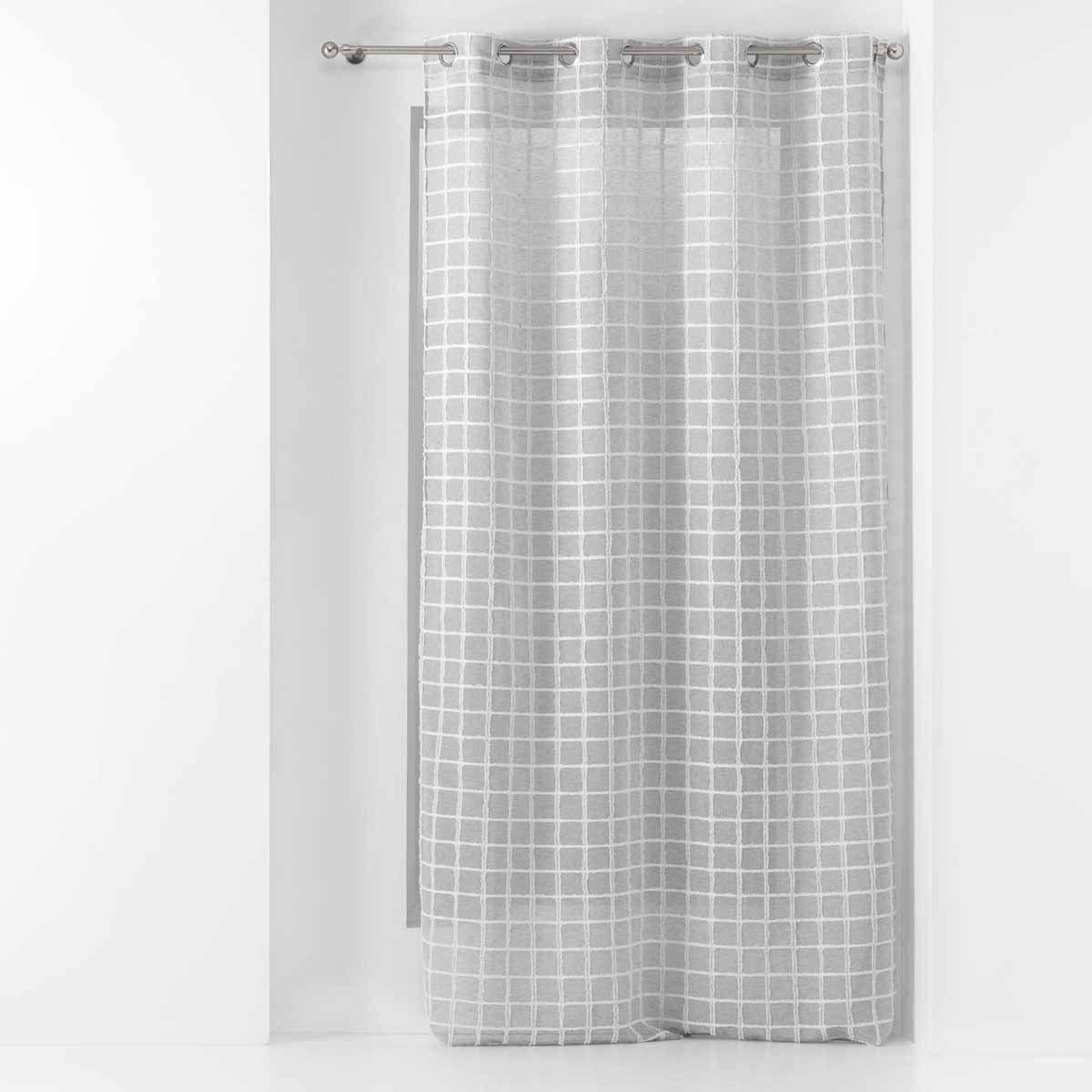 Douceur d'Intérieur Rideau voilage à œillets  karrona  140x240cm gris