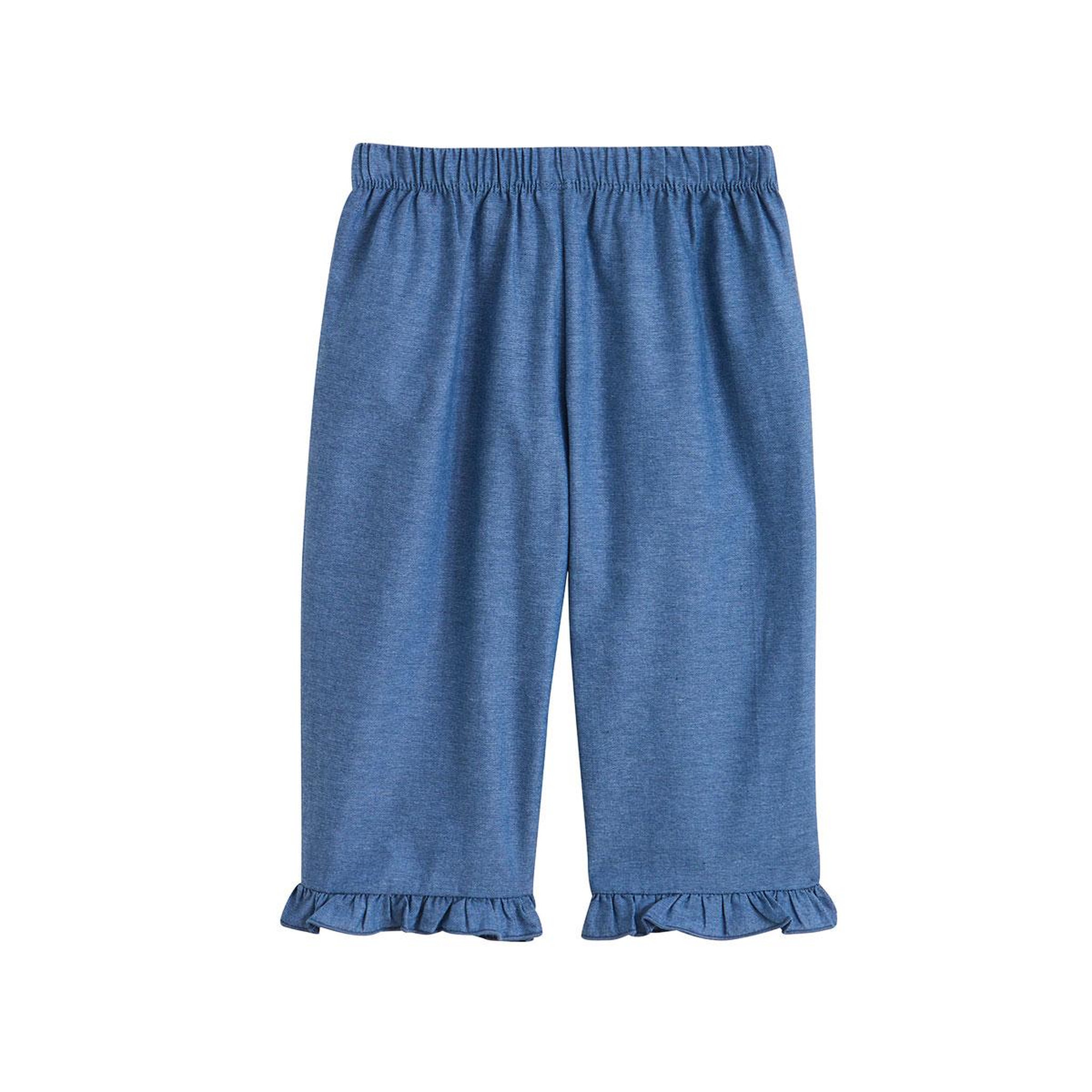 Voir la diapositive 2 : PETIT BEGUIN Pantalon enfant en chambray camila