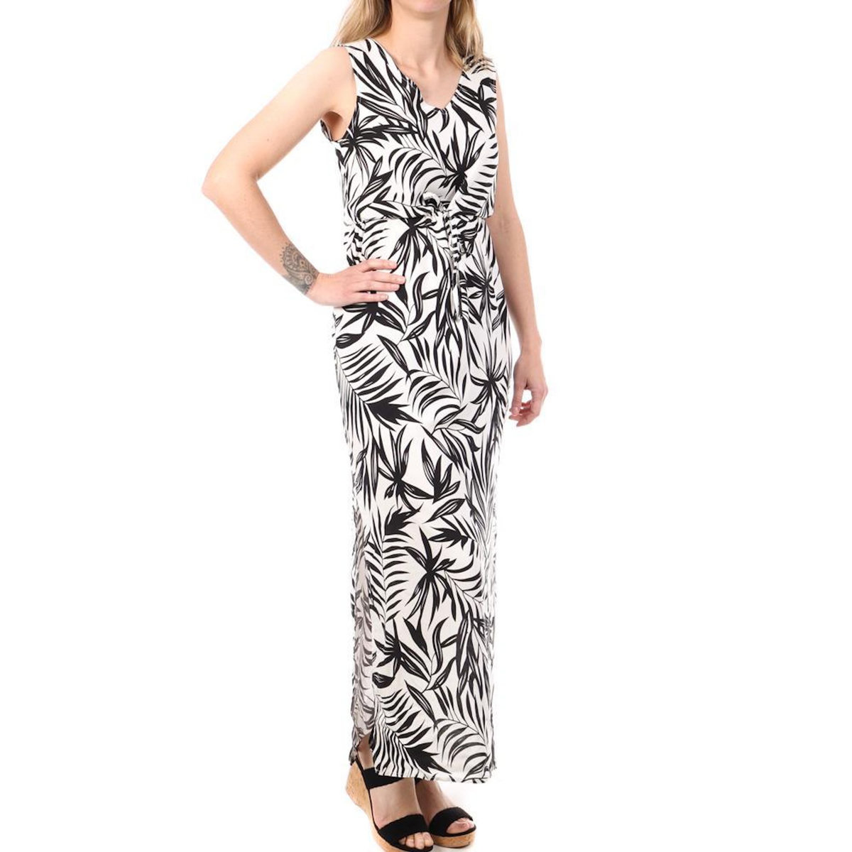 Vero Moda Robe Longue Noire/Blanc Femme Vero Moda 10286770