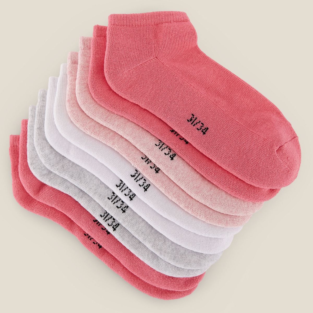 IN EXTENSO Lot de 5 paires de socquettes de sport fille