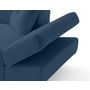 Voir la diapositive 4 : BEST MOBILIER Lisbona - canapé d'angle gauche 5 places convertible avec têtières en velours côtelé