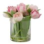 Paris Prix Fleur Artificielle & Vase  Tulipes  21cm Rose