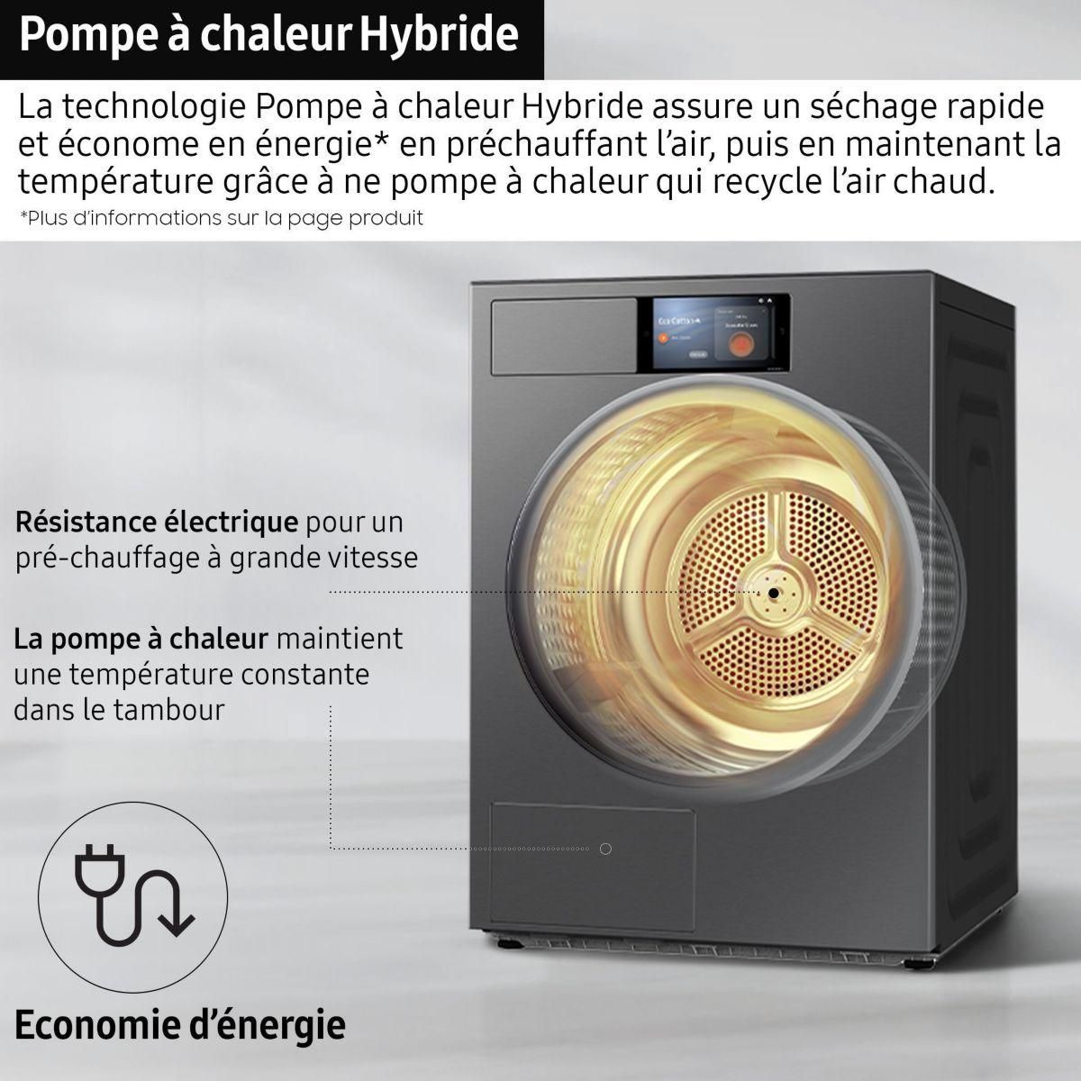 Samsung Sèche linge pompe à chaleur DV90F09F4S