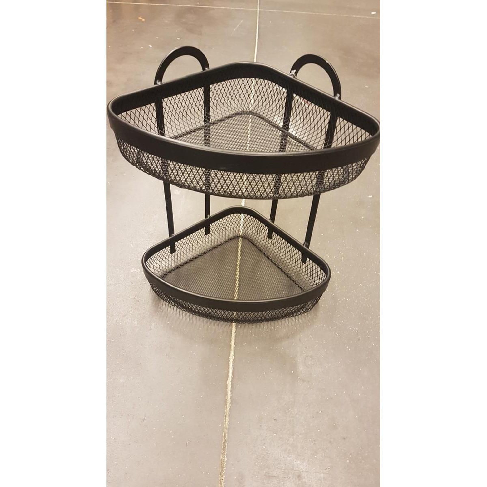 Voir la diapositive 2 : FIVE Étagère d'angle 2 niveaux  mayaj  33cm noir
