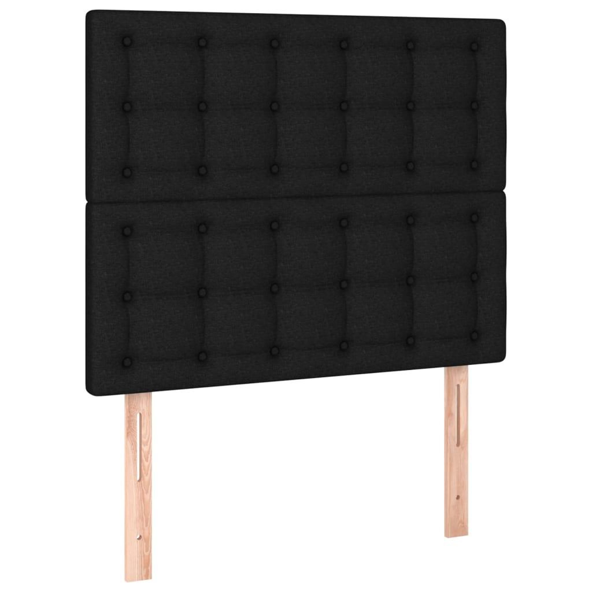 Voir la diapositive 2 : VIDAXL Tetes de lit 2 pcs Noir 80x5x78/88 cm Tissu