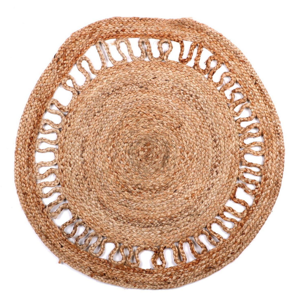 URBAN LIVING Tapis en jute Fleur