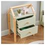 Voir la diapositive 5 : Table de chevet enfant  2 tiroirs L46cm CLEM