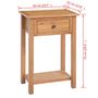 Voir la diapositive 6 : VIDAXL Table console 50 x 32 x 75 cm Bois de chene massif