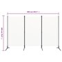 Voir la diapositive 5 : VIDAXL Cloison de separation 3 panneaux Blanc 260x180 cm Tissu
