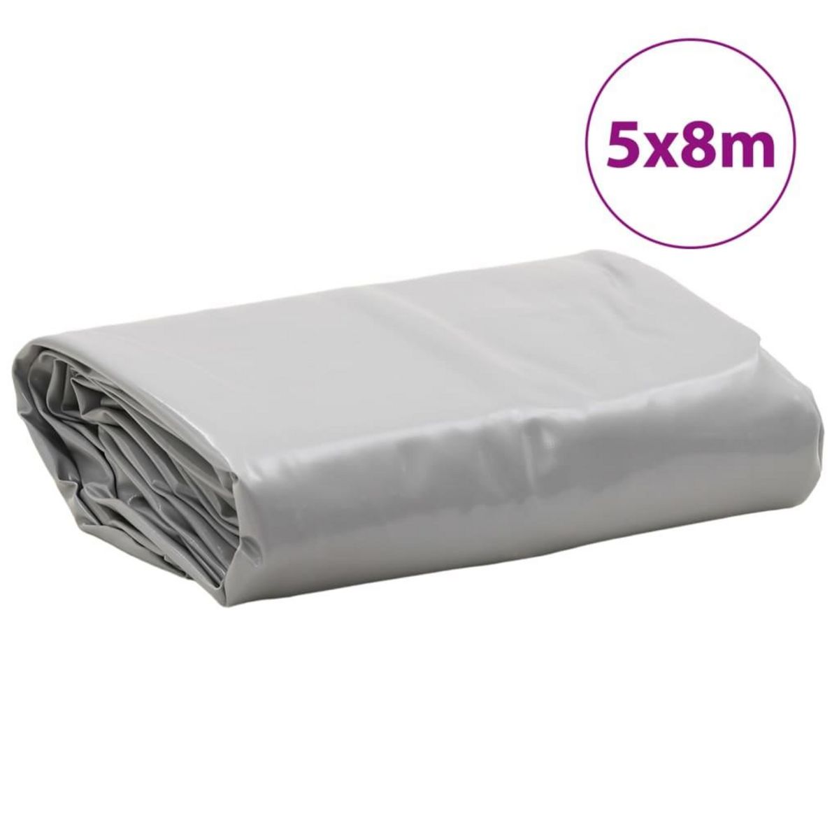 VIDAXL Bache gris 5x8 m 650 g/m²