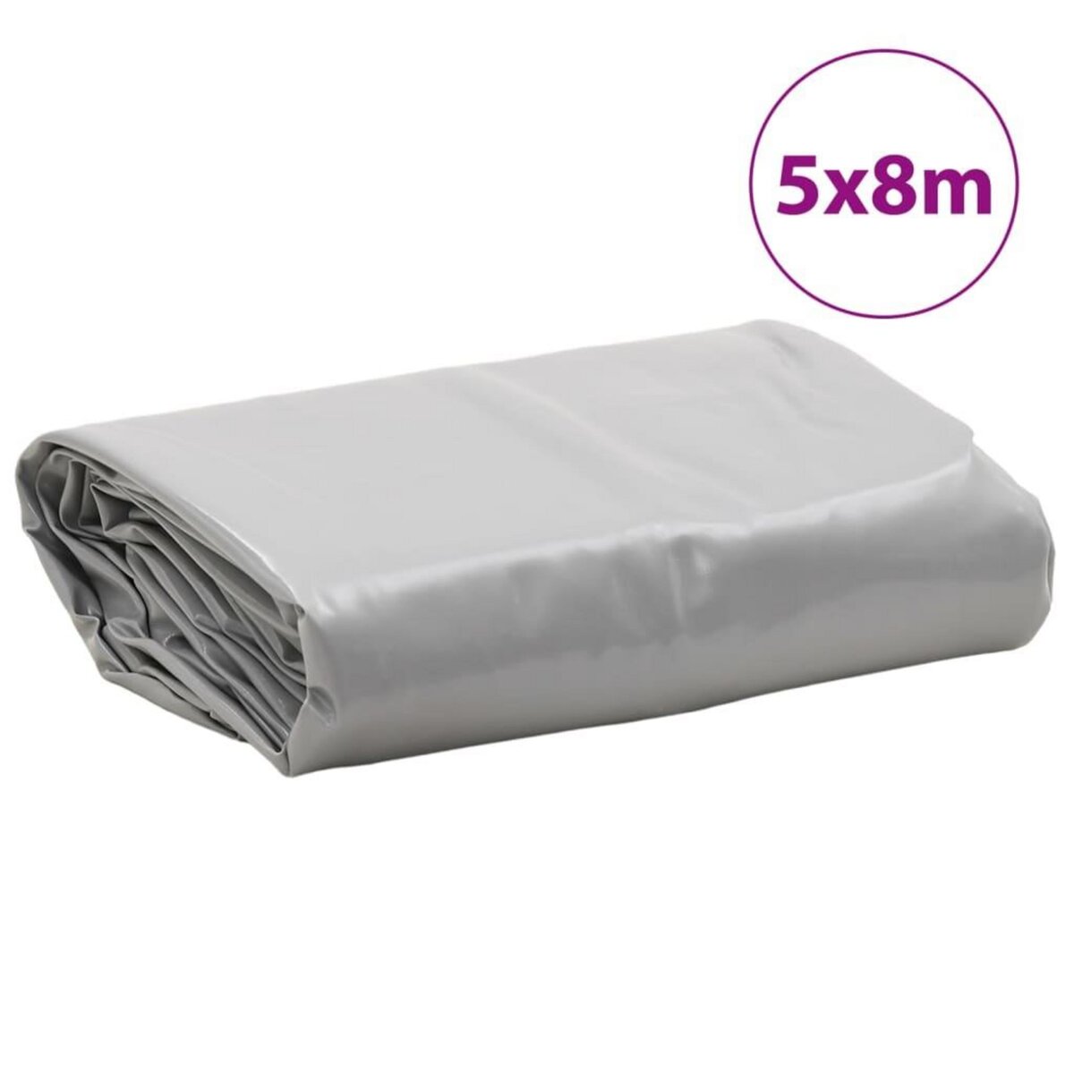 VIDAXL Bache gris 5x8 m 650 g/m²