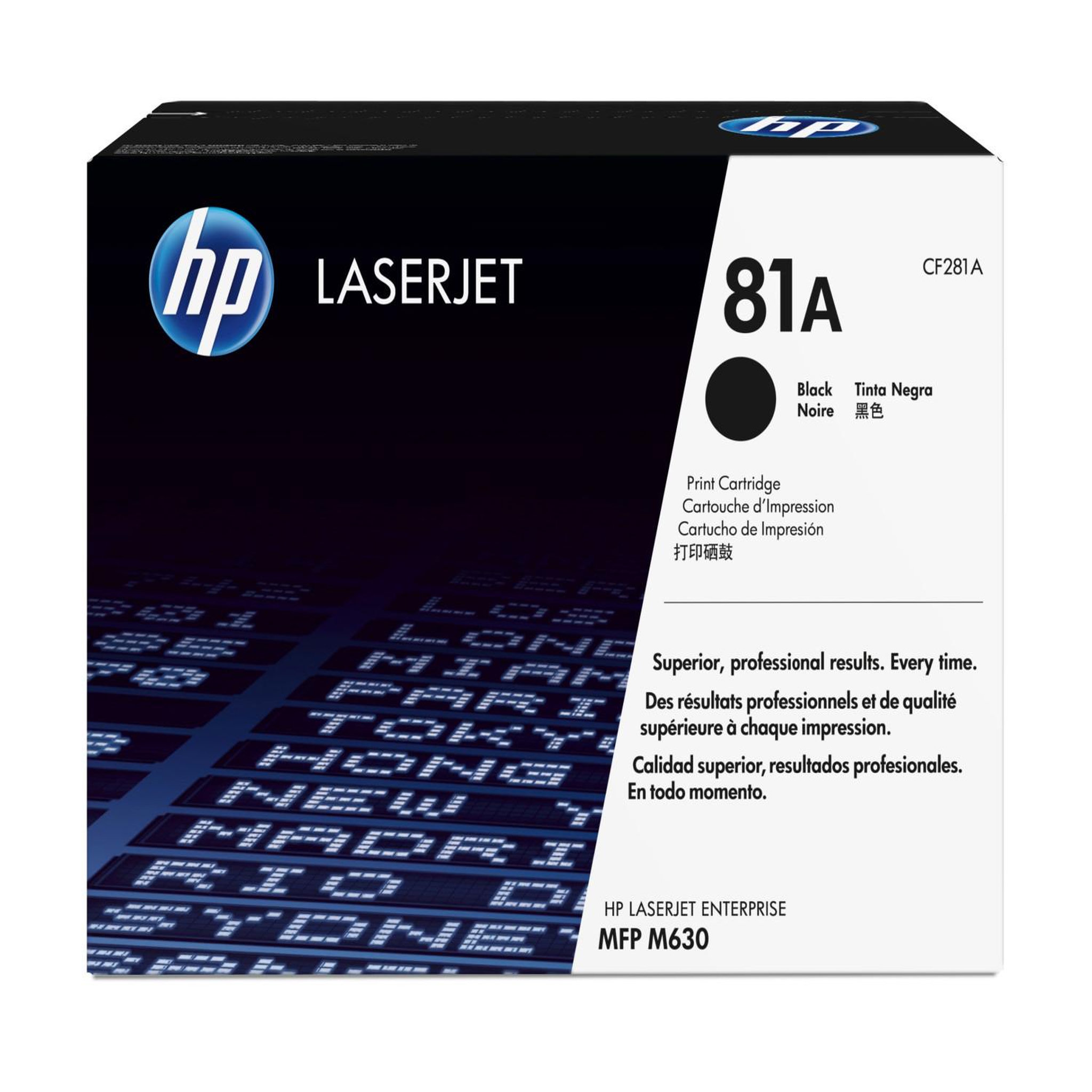 Voir la diapositive 2 : HP Cartouche toner HP 81A - Noir - Capacité standard 10.500 pages