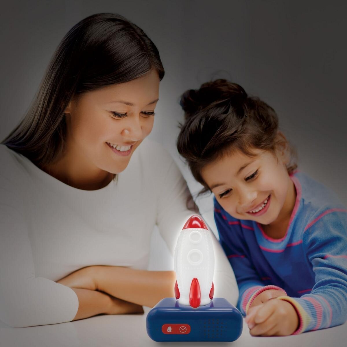 Lexibook Réveil avec Veilleuse Fusée en 3D