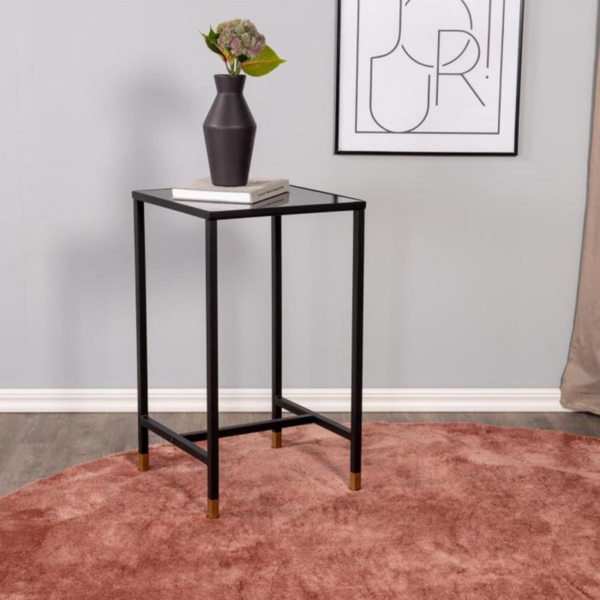 Paris Prix Table d'Appoint Design  Dipp  70cm Noir