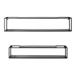 Paris Prix Lot de 2 Étagères Murales  Tablettes  85cm Noir
