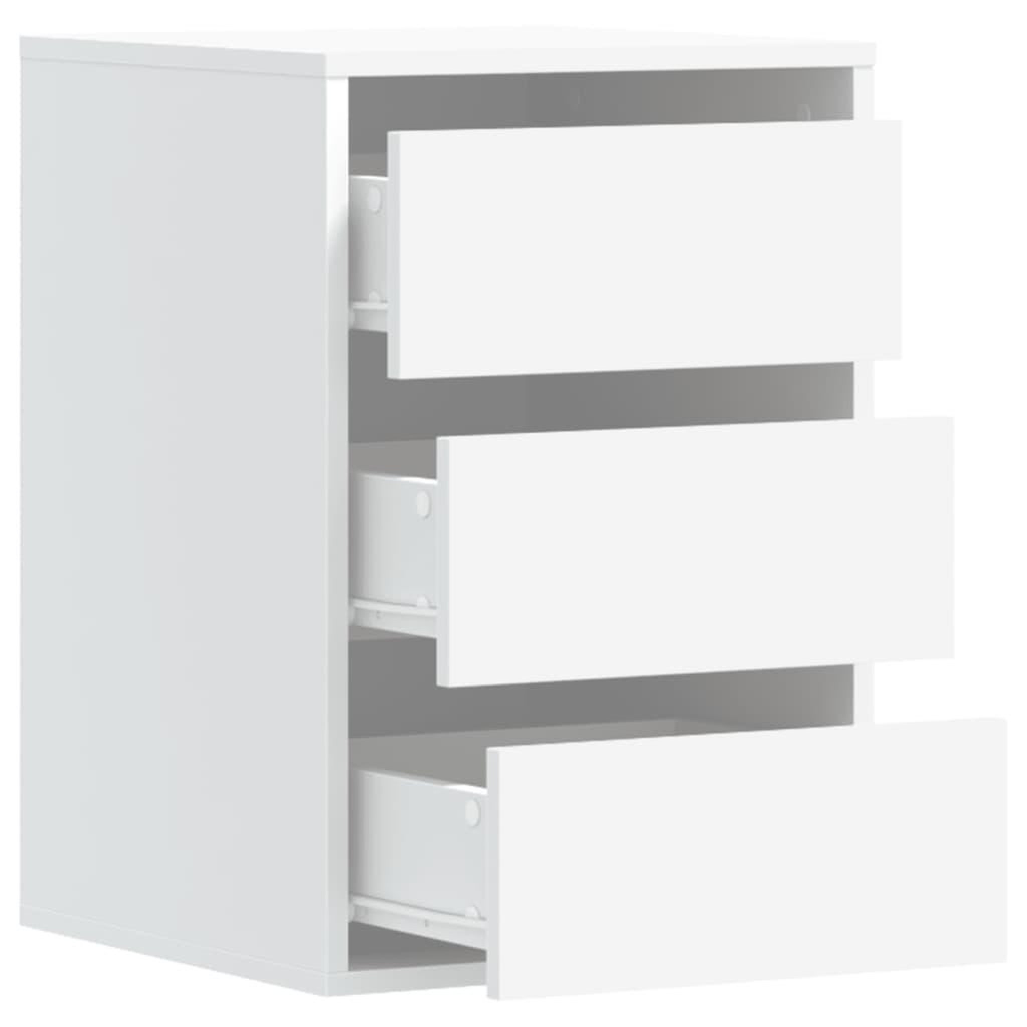 Voir la diapositive 5 : VIDAXL Commode d'angle blanc 40x41x58 cm bois d'ingenierie