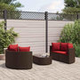 Voir la diapositive 1 : VIDAXL Salon de jardin avec coussins 5 pcs marron resine tressee