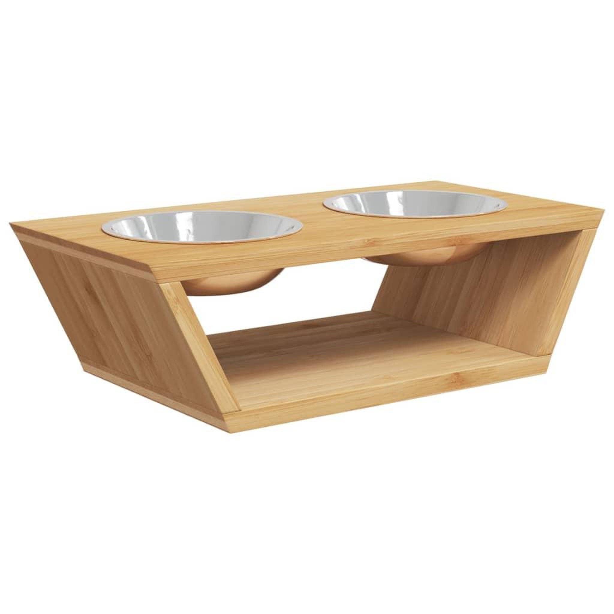 Voir la diapositive 2 : VIDAXL Bols sureleves pour chiens 35,5x18x10,5 cm bambou