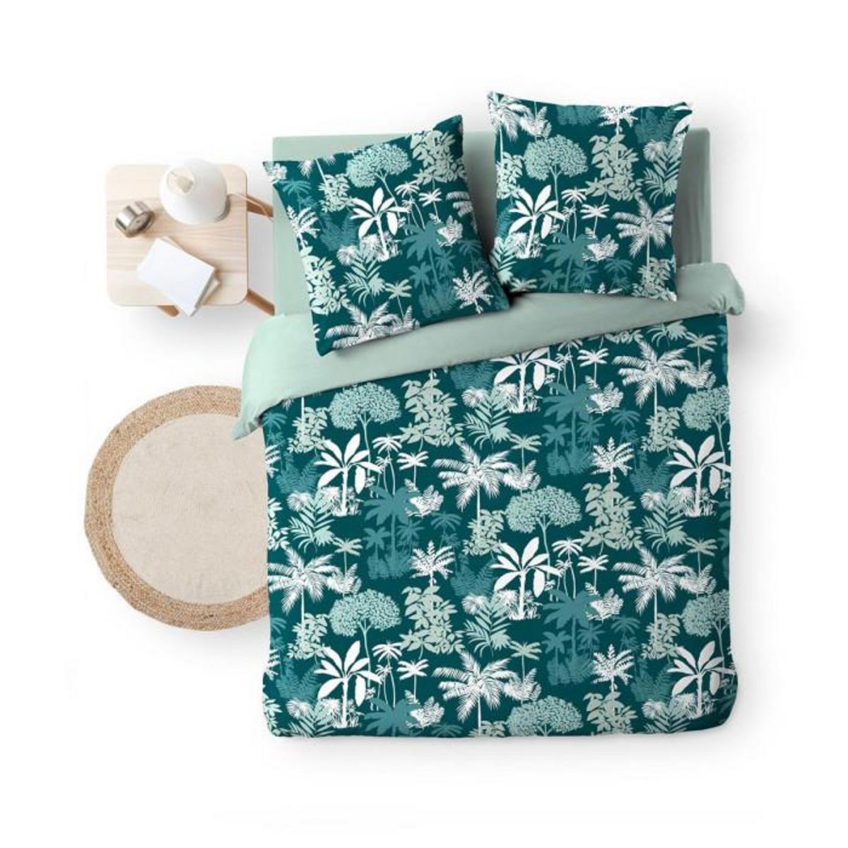 Paris Prix Parure de Lit 3 Pièces  Scarlett  240x220cm Émeraude