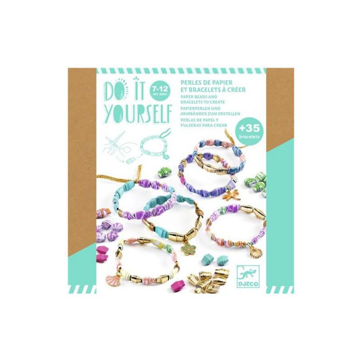 Djeco Création perle et bijou Djeco Coffret créatif Perles de papier