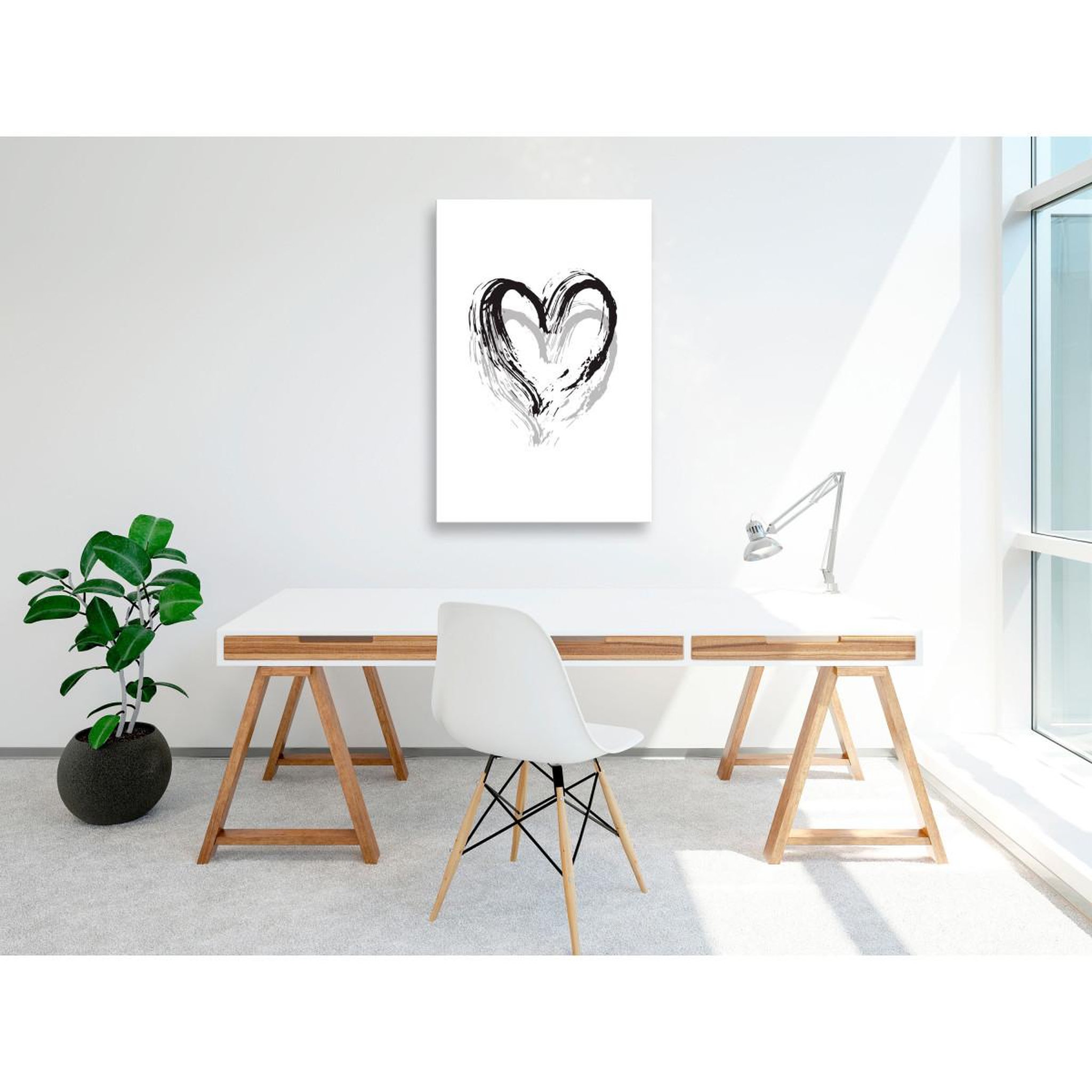 Voir la diapositive 2 : Paris Prix Tableau Imprimé  Brush Heart