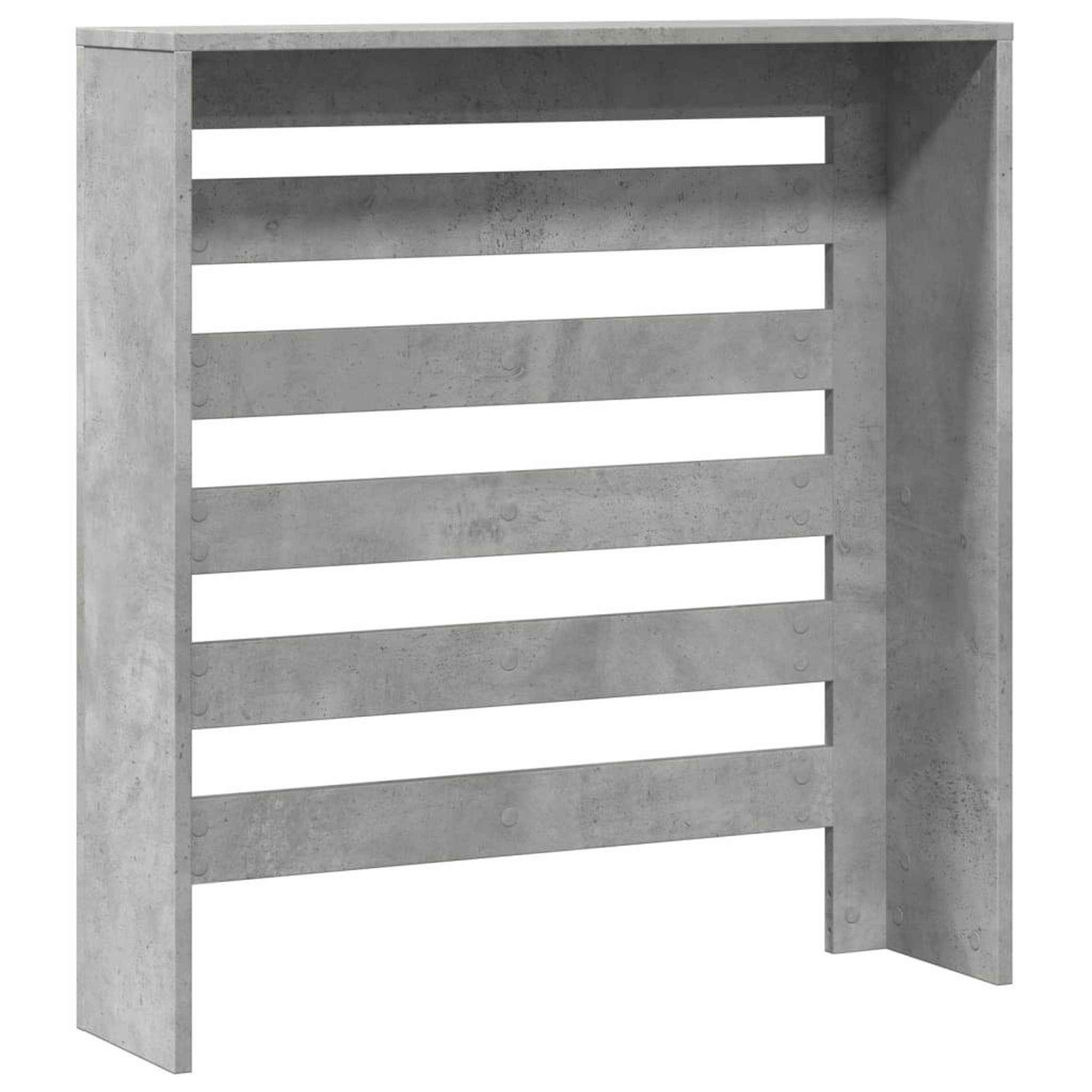 Voir la diapositive 5 : VIDAXL Cache-radiateur gris beton 78x20x82 cm bois d'ingenierie