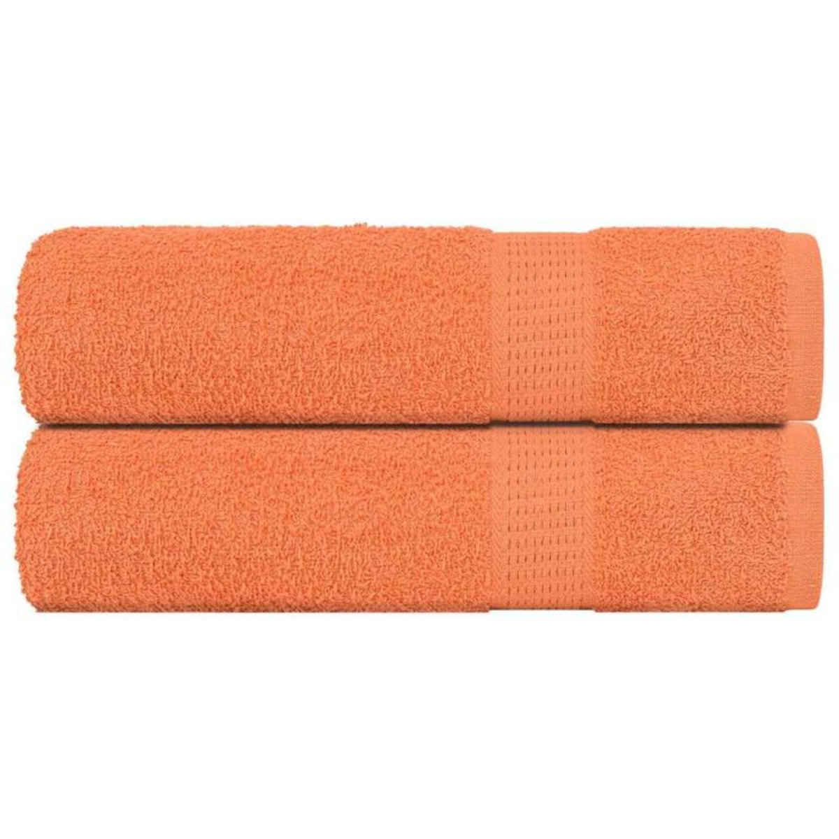 VIDAXL Serviettes de bain 2 pcs orange 100x150 cm 360 g m² 100% coton