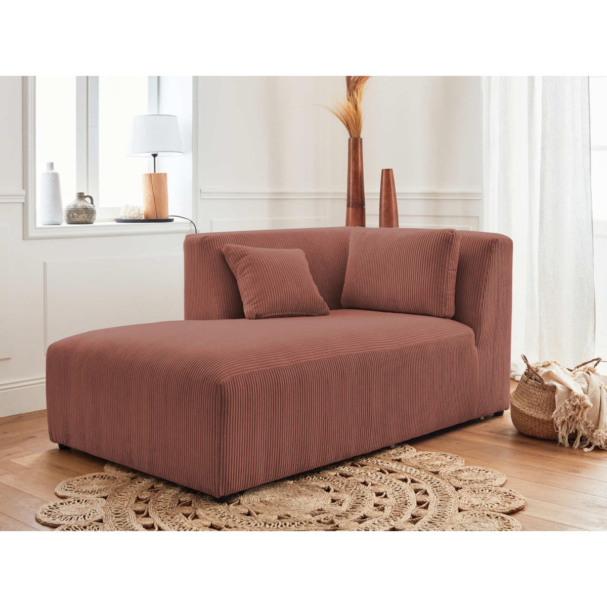 LISA DESIGN Victoire - canapé modulable d'angle gauche - 4 places - en velours côtelé