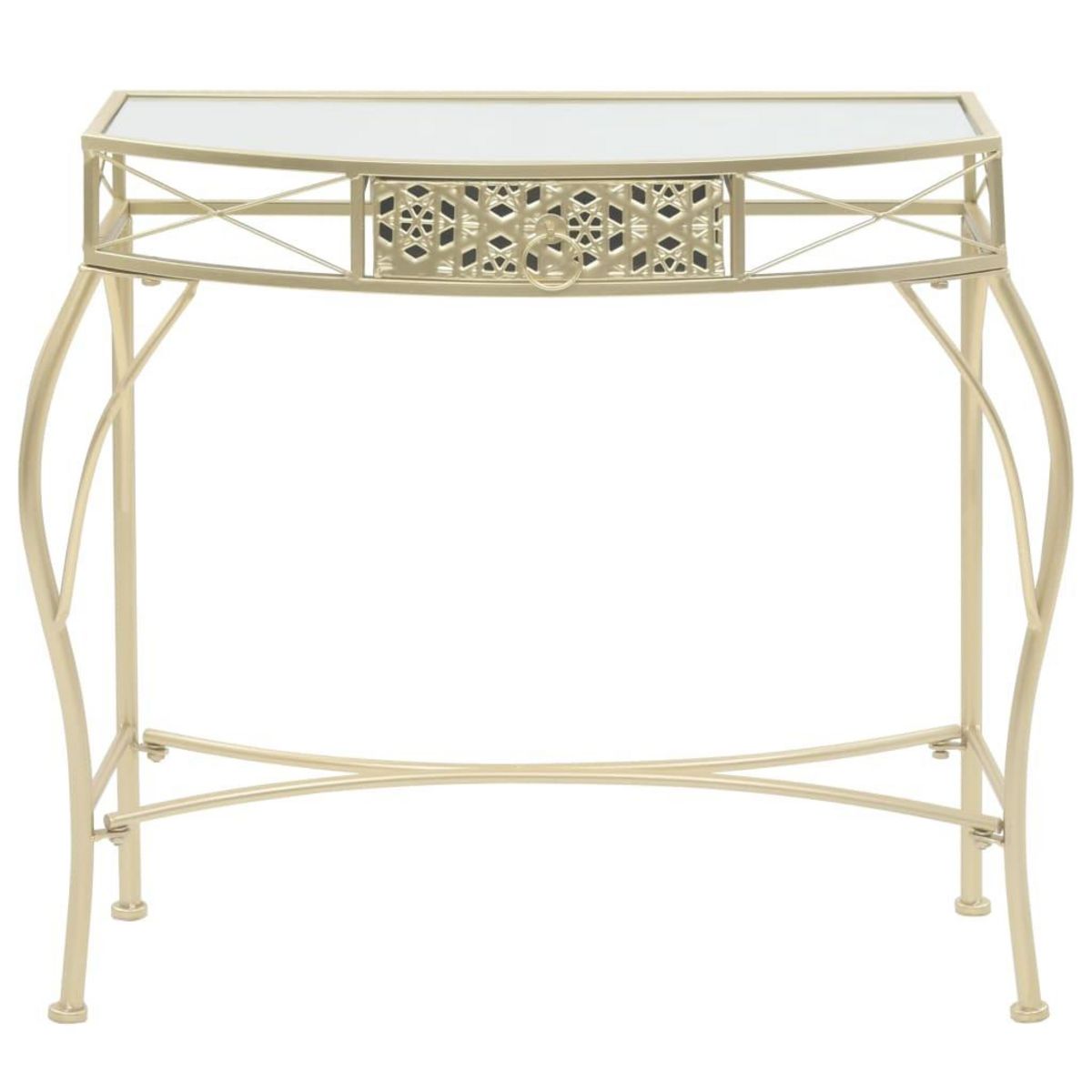 VIDAXL Table d'appoint Style français Metal 82 x 39 x 76 cm Dore