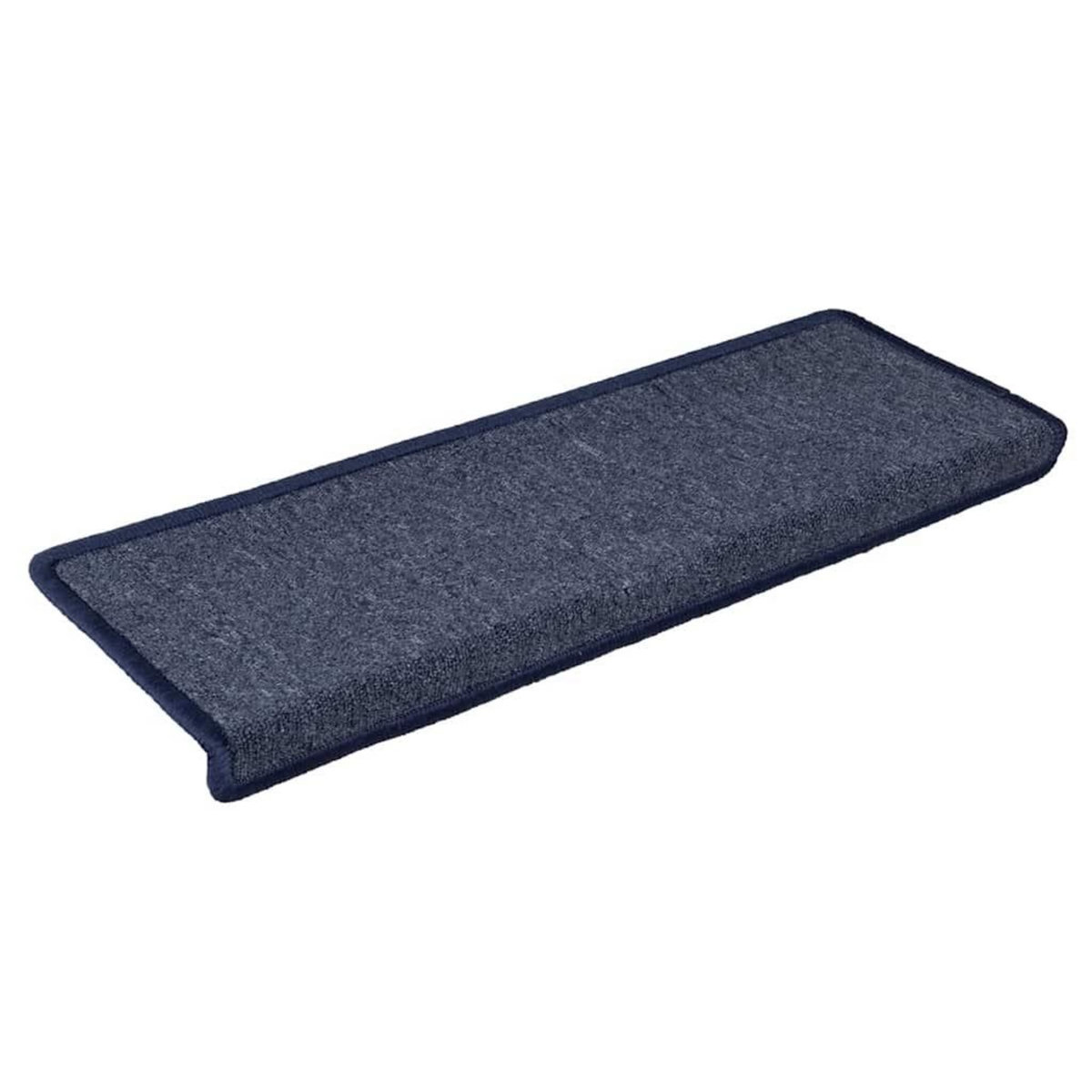 VIDAXL Tapis d'escalier 30 pcs 65x21x4 cm gris et bleu