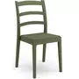 MARKET24 Lot de 4 chaises - ARETA - REA - 51 x 46 x H88 cm - Vert olive