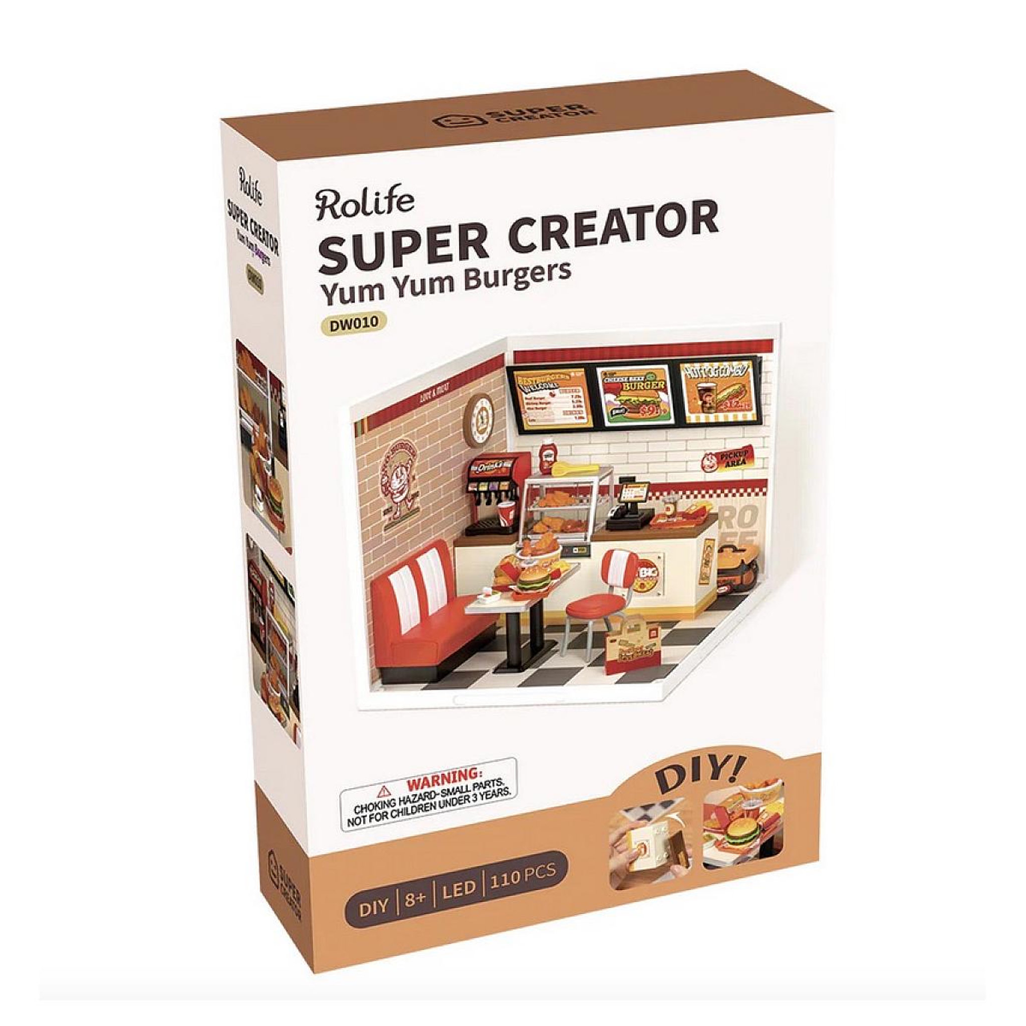 Voir la diapositive 3 : ROBOTIME Maquette Super Creator DIY Yum Yum Burgers