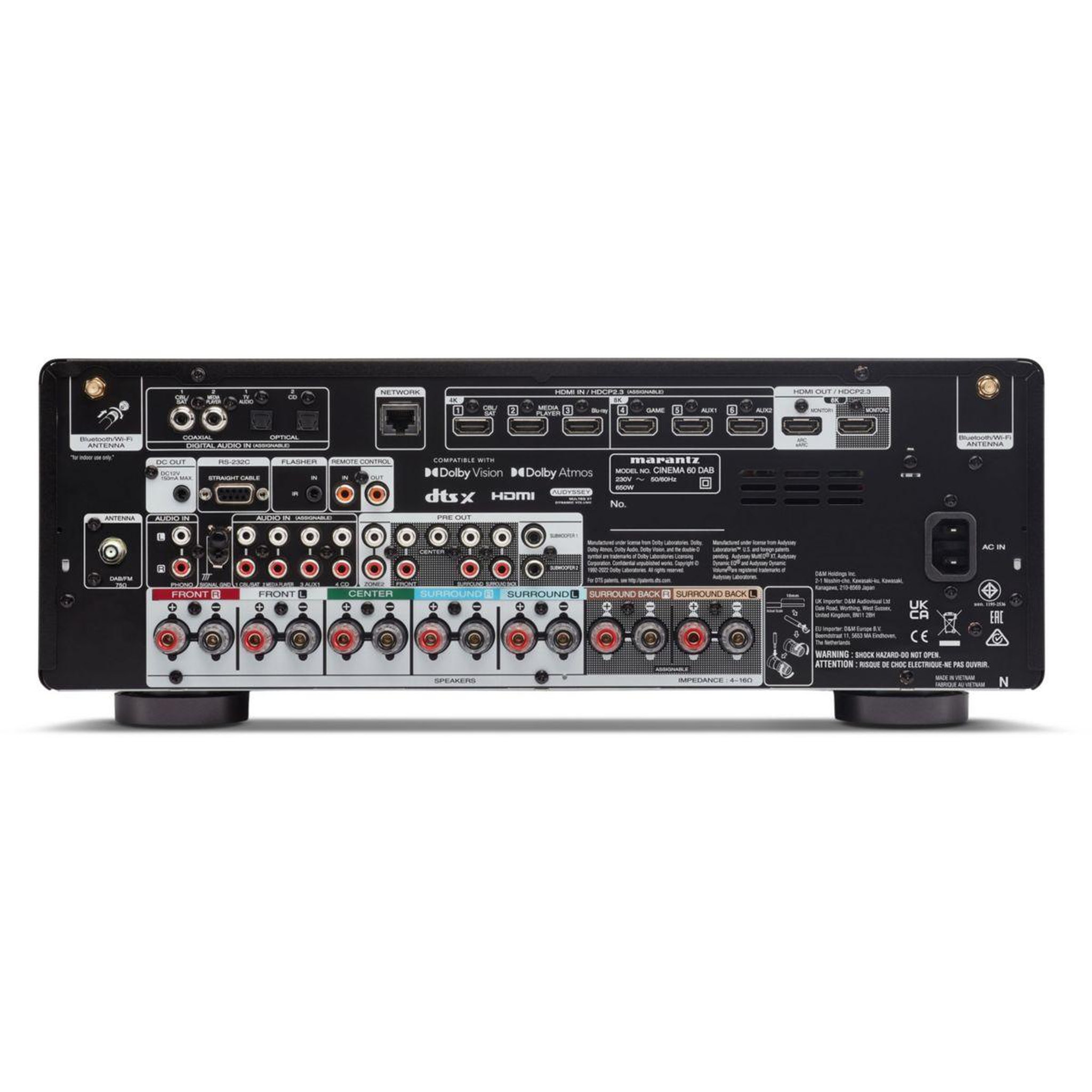 Voir la diapositive 4 : Marantz Ampli Home Cinema Cinema 60DAB Silver-Gold