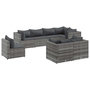 Voir la diapositive 2 : VIDAXL Salon de jardin 8 pcs avec coussins Gris Resine tressee