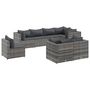 Voir la diapositive 2 : VIDAXL Salon de jardin 8 pcs avec coussins Gris Resine tressee