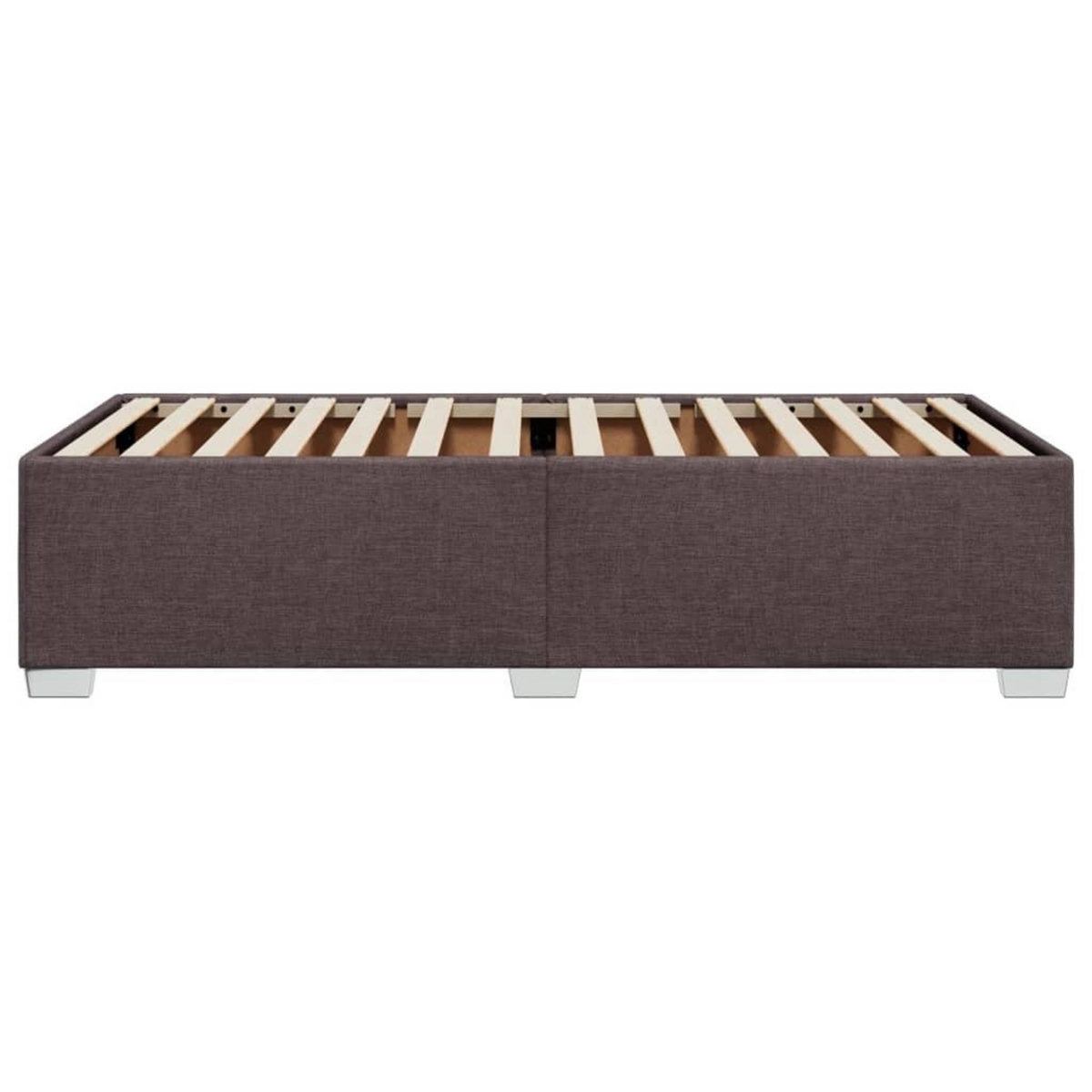 VIDAXL Cadre de lit sans matelas marron fonce 100x200 cm tissu