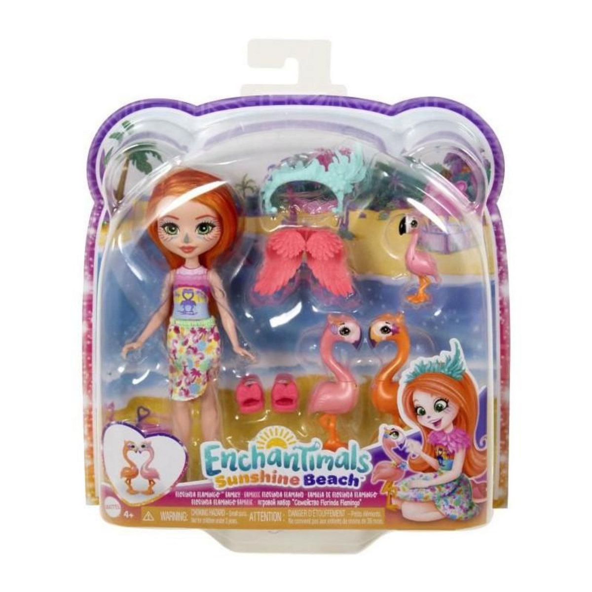 ENCHANTIMALS FAMILLE DE FLAMANTS ROSES - ENCHANTIMALS - HRX85