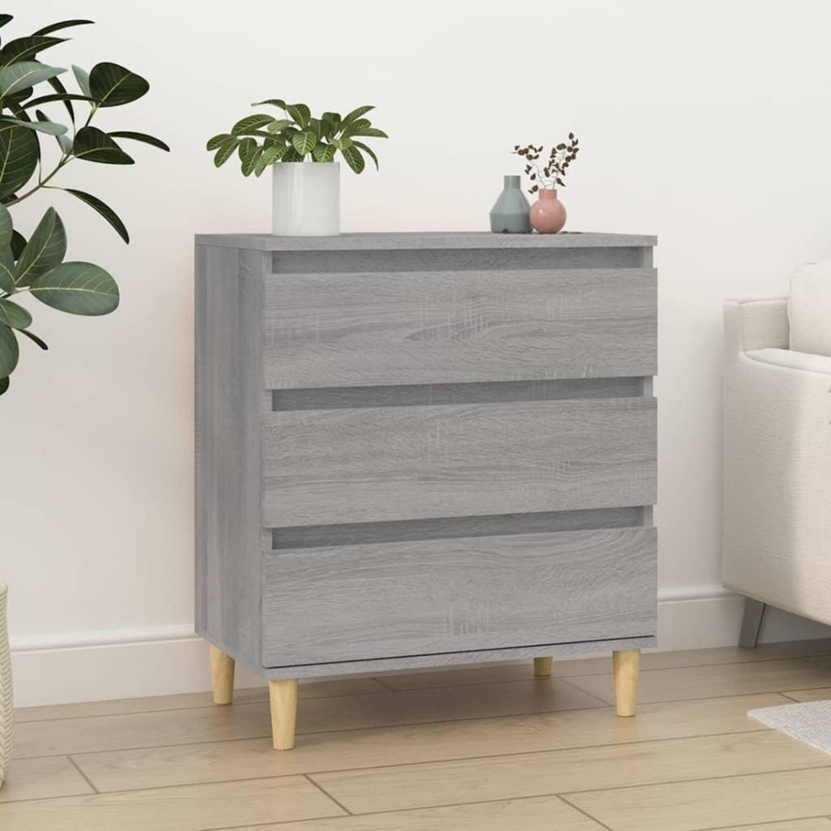 VIDAXL Buffet Sonoma gris 60x35x70 cm Bois d'ingenierie