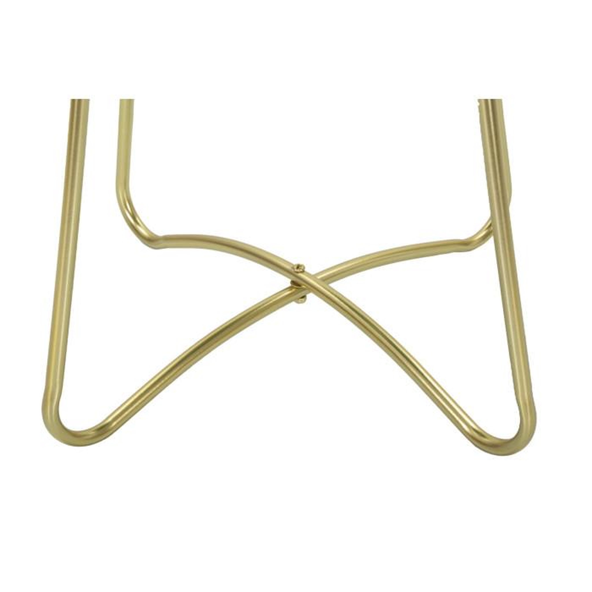 Voir la diapositive 5 : Paris Prix Table d'Appoint Design  Grent  59cm Vert & Or