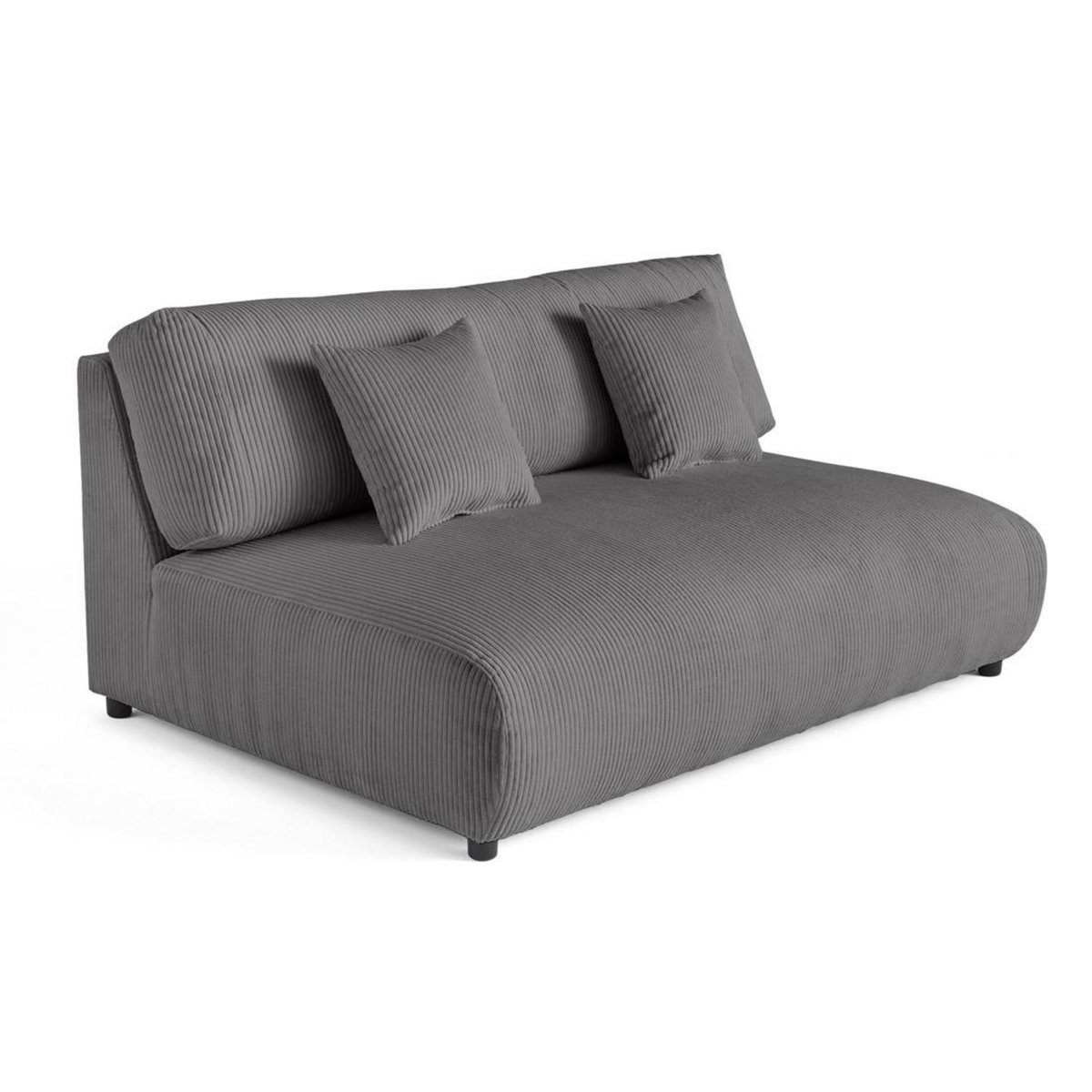 LISA DESIGN Garance - module d'assise 3 places - en velours côtelé