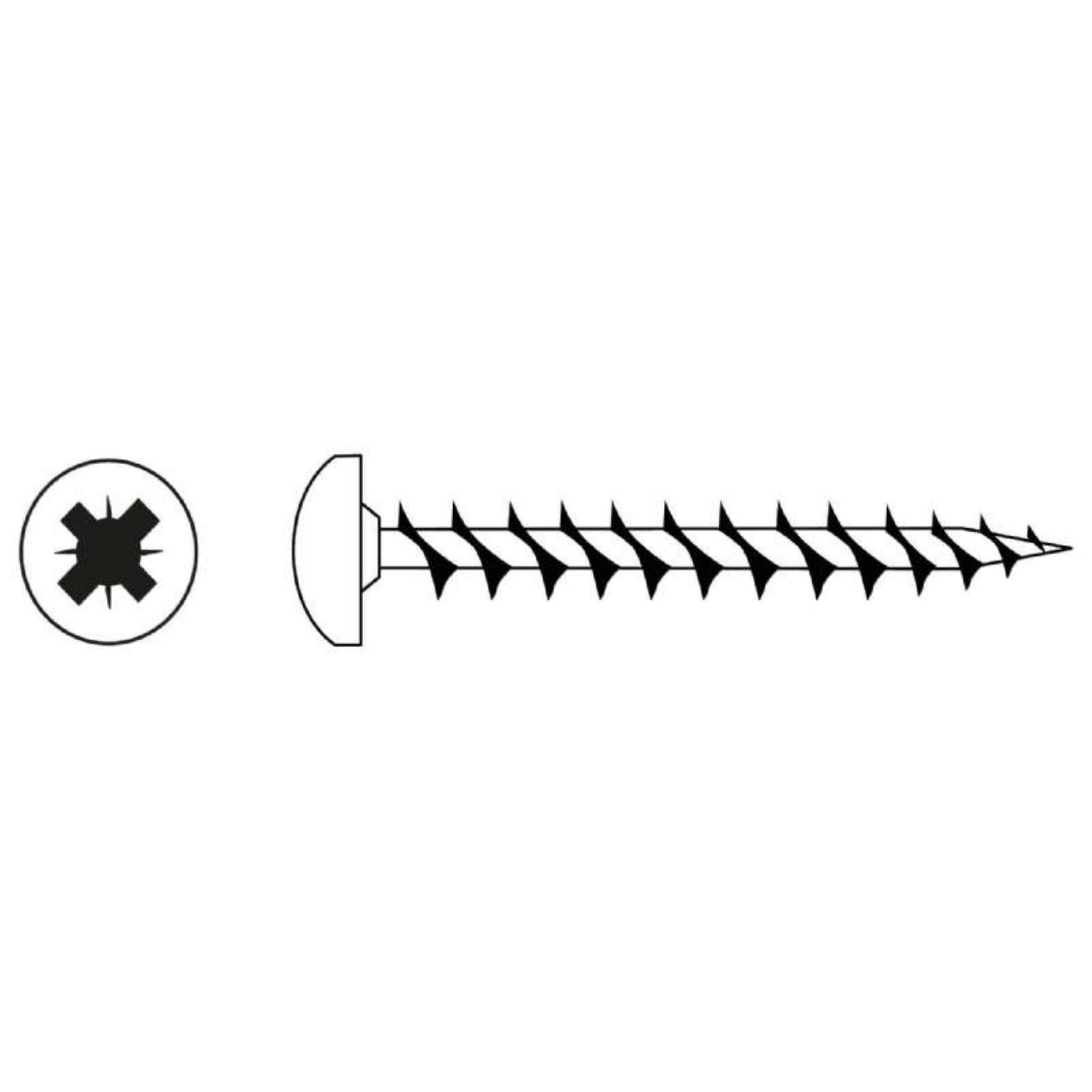 Voir la diapositive 5 :  Vis agglo tête ronde PZ zinguée cruciforme Vissal 3x20 mm  lot de 20 vis