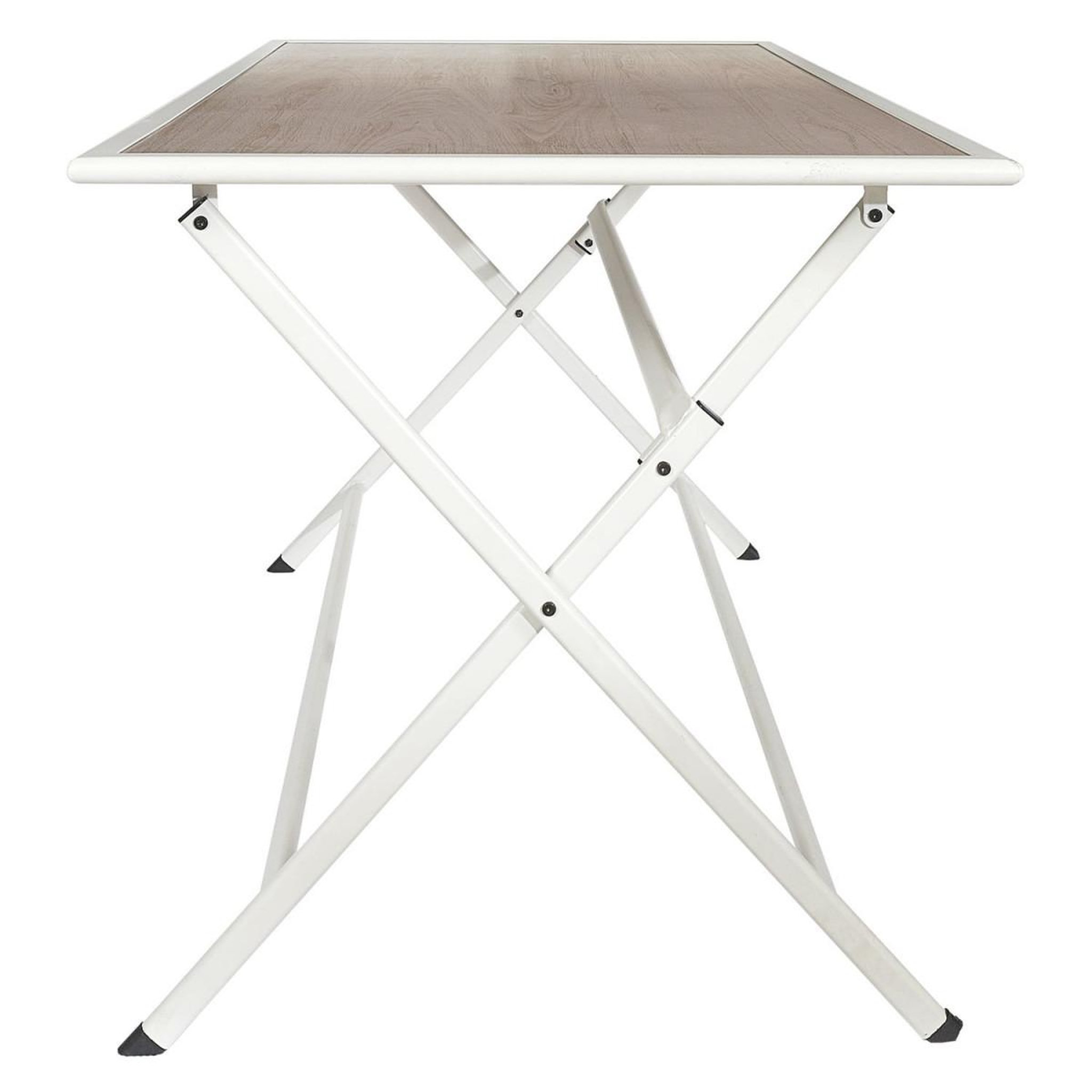Voir la diapositive 3 : The Home Deco Factory Table de jardin pliable  barcelone  110cm blanc & naturel
